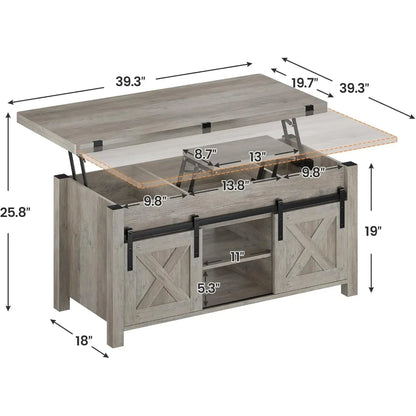 Farmhouse, 4 in 1 Multi-Function, Lift Top Coffee Table