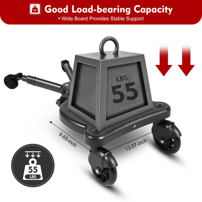 2in1 Stroller Ride Board Buggy, Wheeled Board, Seat Pedal with Detachable Seat Board