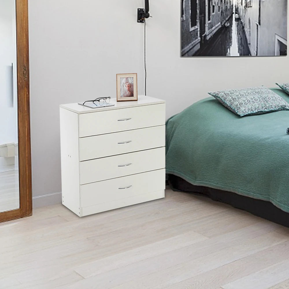 Simple 4-Drawer Dresser White