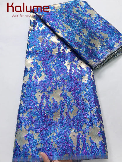 Kalume Luxury African Tulle Brocade Lace Fabric High Quality French Gilding Lace