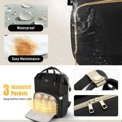 Diaper Bag Mommy Backpack. Large Capacity, Baby Multi-function, Waterproof