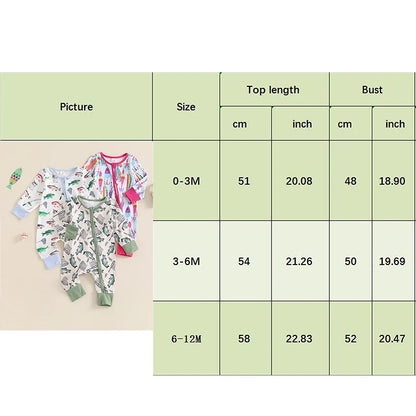 0-12MO Baby Boys Autumn Casual Romper, Long Sleeve Crew Neck, Fish Print, Oblique Zipper Jumpsuit