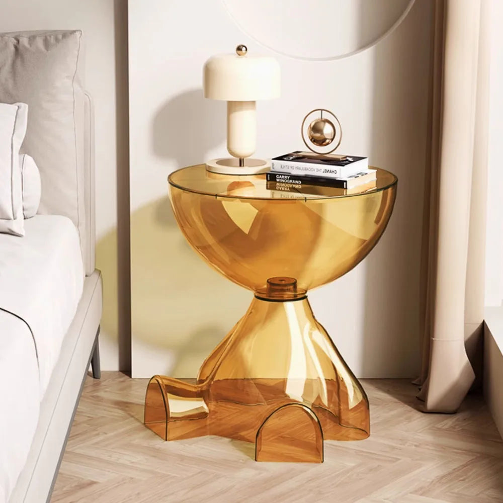 Transparent Advanced Small flat head coffee table cream style (6 colors)