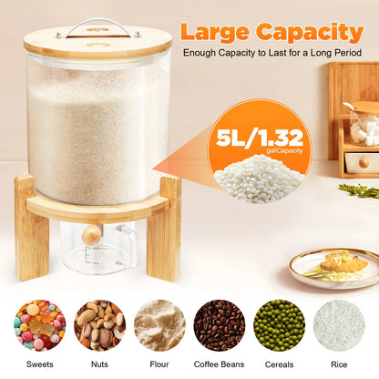 5L Cereal Dispenser for Pantry Organization and Storage