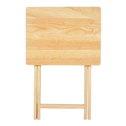 Indoor Folding TV Tray Table Portable Lightweight Solid Rubberwood