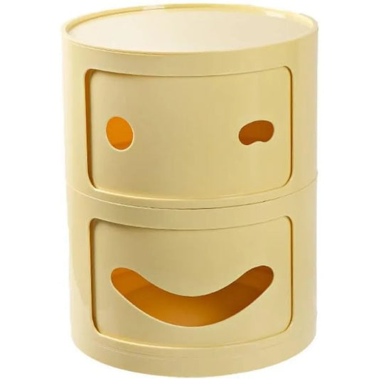 Double Tier Smile Face Storage Side Table