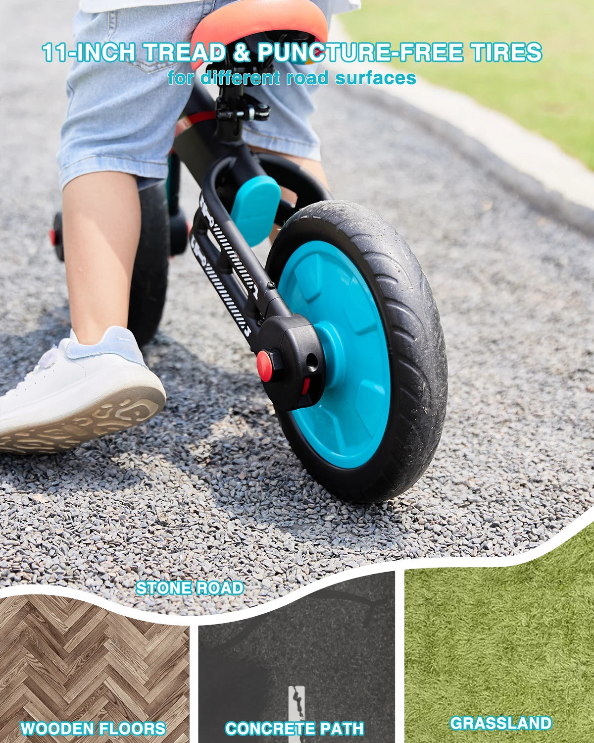 Tiny Scout Balance Bike 3 4 5 Years , 4-in-1 with Optional Support Wheels and Pedals, Saddle Height Adjustable