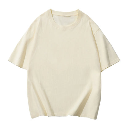 Men's Pure Cotton Shirt, Oversized Shirt, Solid Color, Round Shoulder