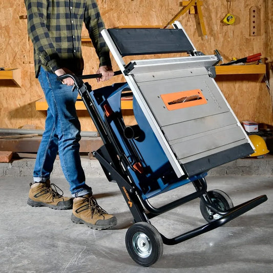 330 Lbs Load Capacity Rolling Foldable Table Saw Table with 8 Inch Wheels, Heavy Duty Construction