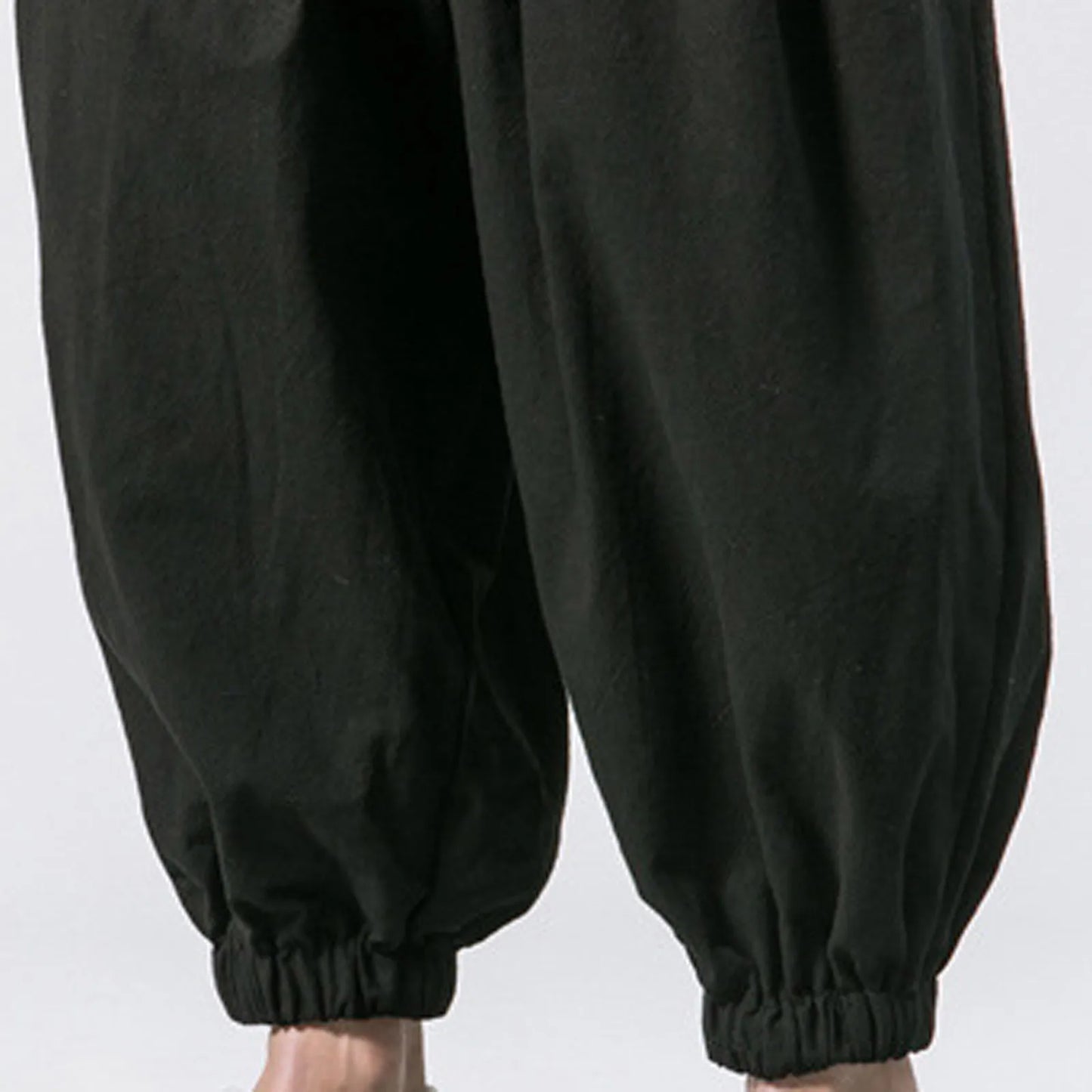 Oversize Loose Harem Pants, Chinese Linen, Overweight Sweatpants