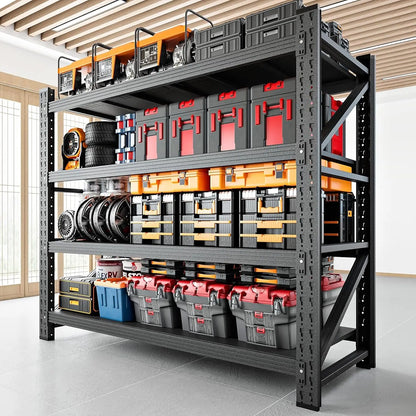 3000LBS 48" W Garage Shelving Heavy Duty Metal Adjustable Garage Shelves