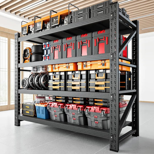 3000LBS 48" W Garage Shelving Heavy Duty Metal Adjustable Garage Shelves