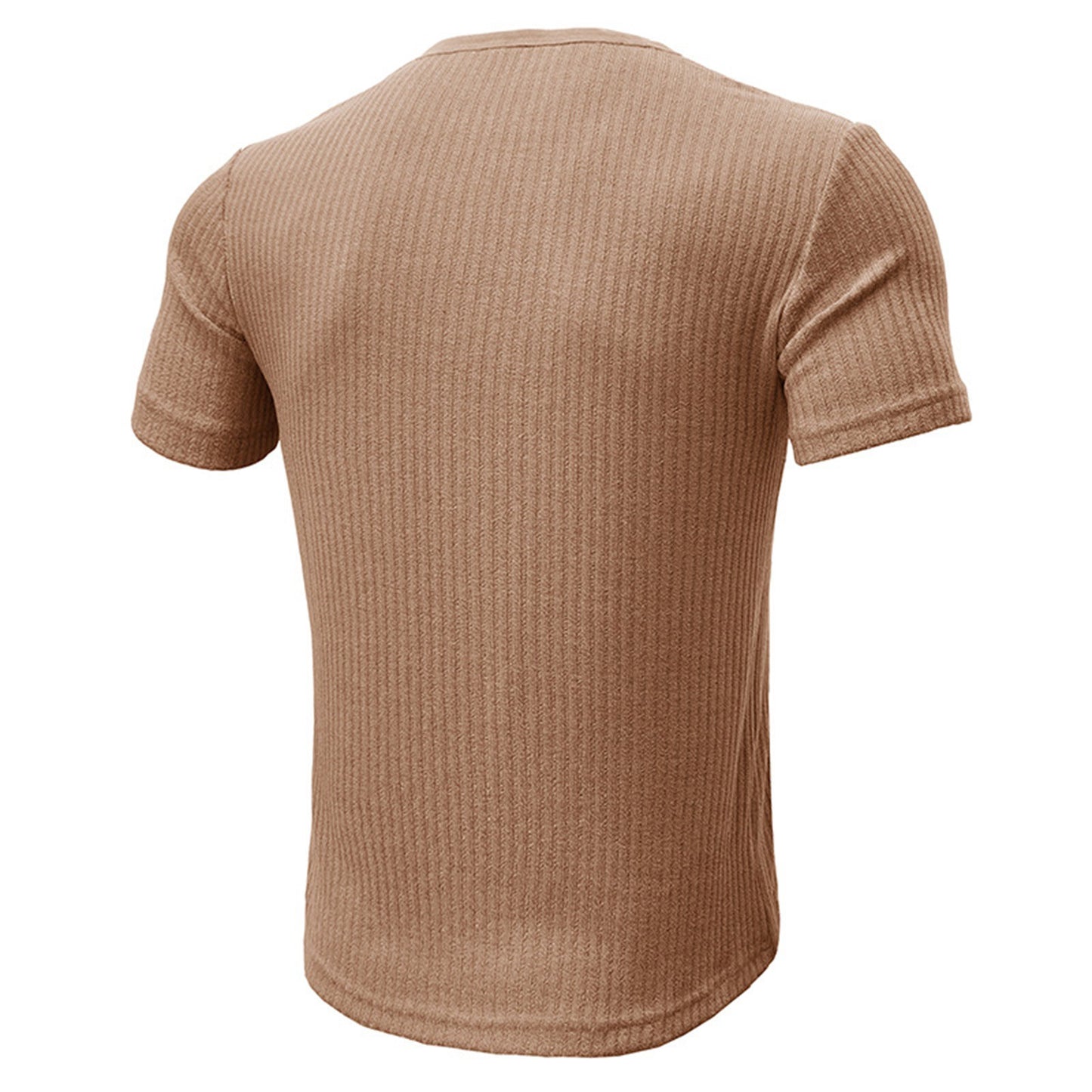 Muscle Slim Fit Short Sleeve T-shirt, V-neck Collar
