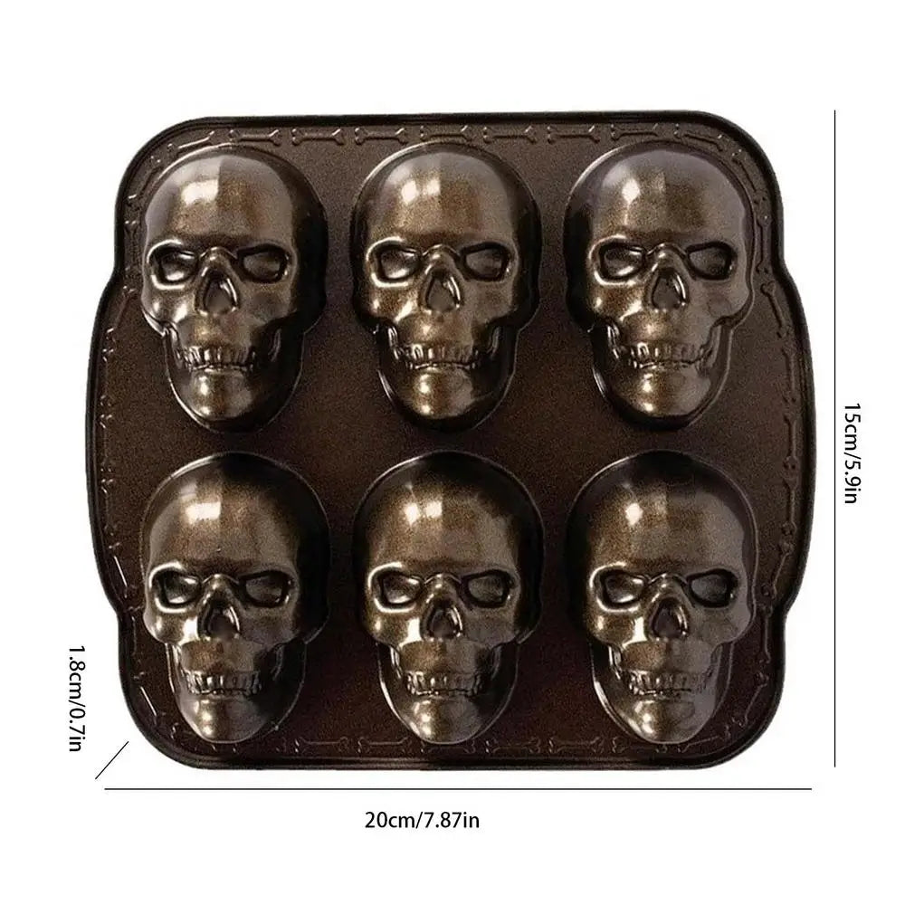 Skull Chocolate Mold Golden Skull Molds For Chocolate 6 Cavities