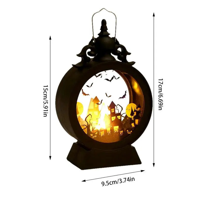 Halloween Lantern, Retro Decor Battery Lantern, Flameless LED Candle
