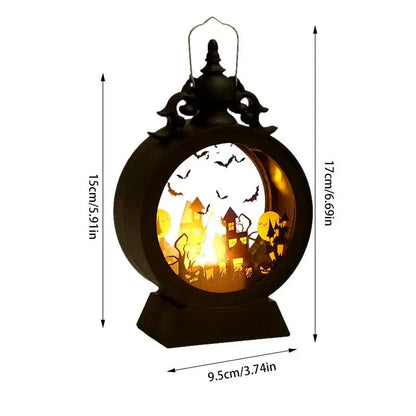 Halloween Lantern, Retro Decor Battery Lantern, Flameless LED Candle