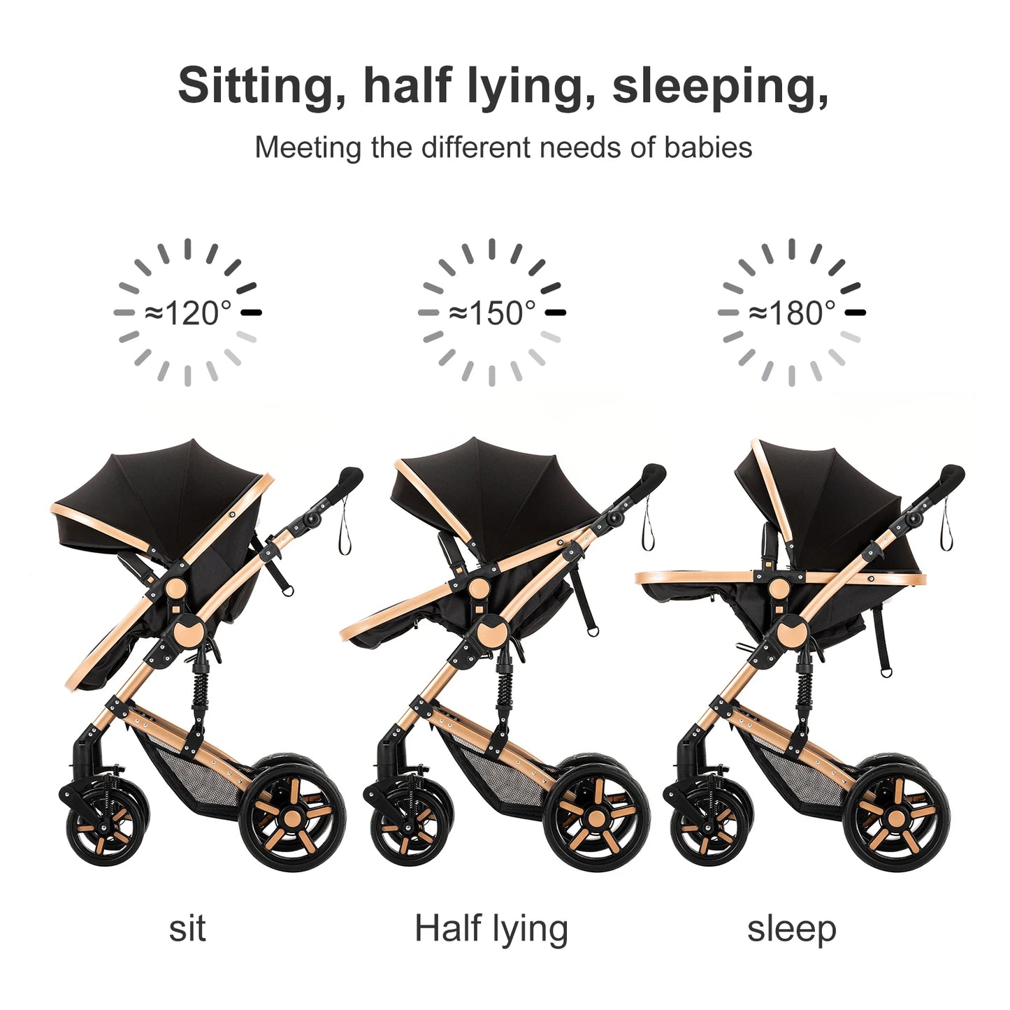 High quality Lightweight  Baby Stroller, Folding Cart,  Child Safety Seat With ISOfix