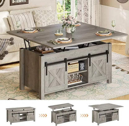 Farmhouse, 4 in 1 Multi-Function, Lift Top Coffee Table
