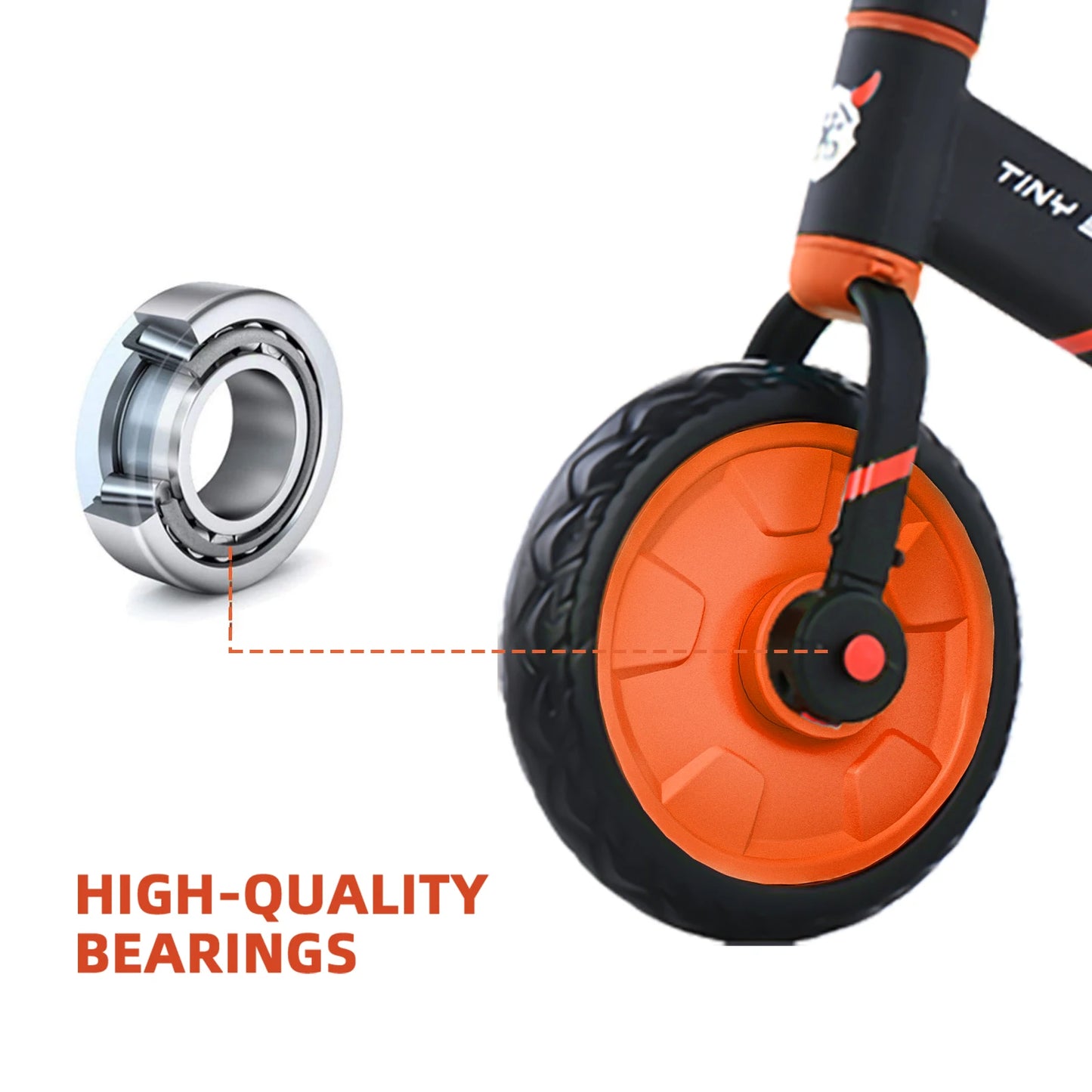 Tiny Scout Balance Bike 3 4 5 Years , 4-in-1 with Optional Support Wheels and Pedals, Saddle Height Adjustable