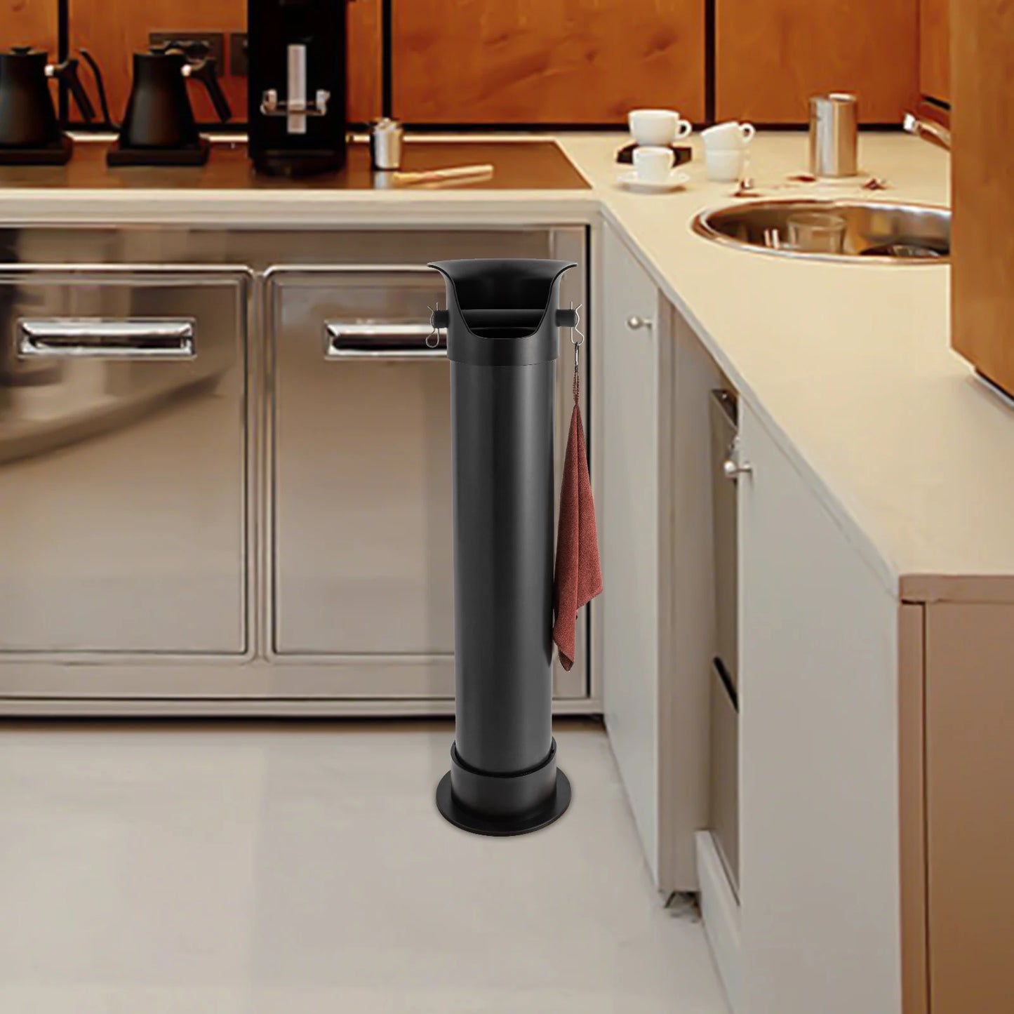 Commercial Floor Standing Knockbox with Removable Base