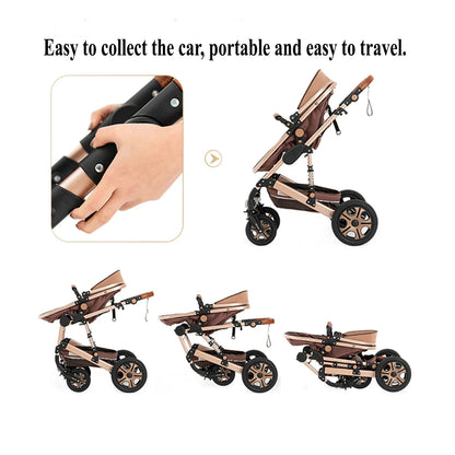 Foldable Baby Carriage ,Reversible Standard Stroller