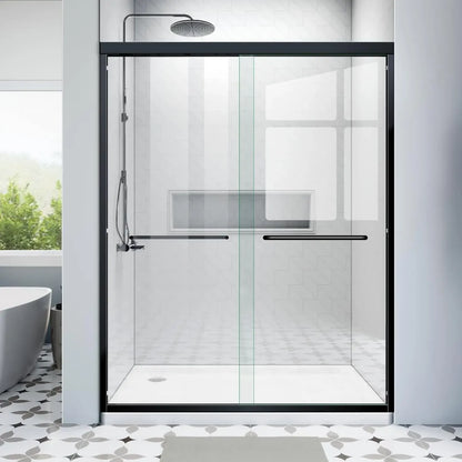 48 Inch Glass Shower Door with 1/4" (6mm) Clear SGCC Tempered Glass, 44-48 in.W x72 in.H