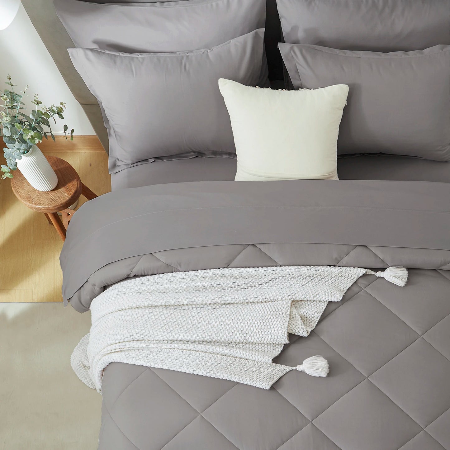 Bedding Sets, 5/7 Pieces in a Bag, with Comforters, Sheets, Pillowcases & Pillow Shams