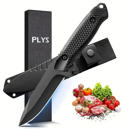 Black Fixed Blade Knife with Sheath-The Ultimate Portable Pocket Knife