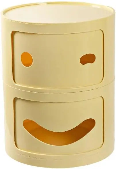 Double Tier Smile Face Storage Side Table