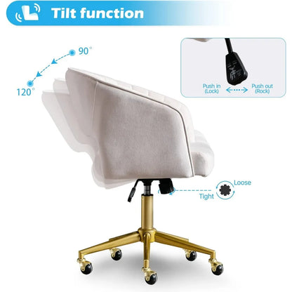 Desk Chair Accent Armchair Upholstered Modern Tufted Chairs (16 colors)