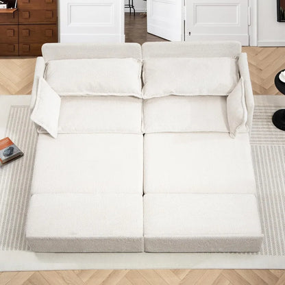 74" King Pull Out Sofa Bed  with USB Charging