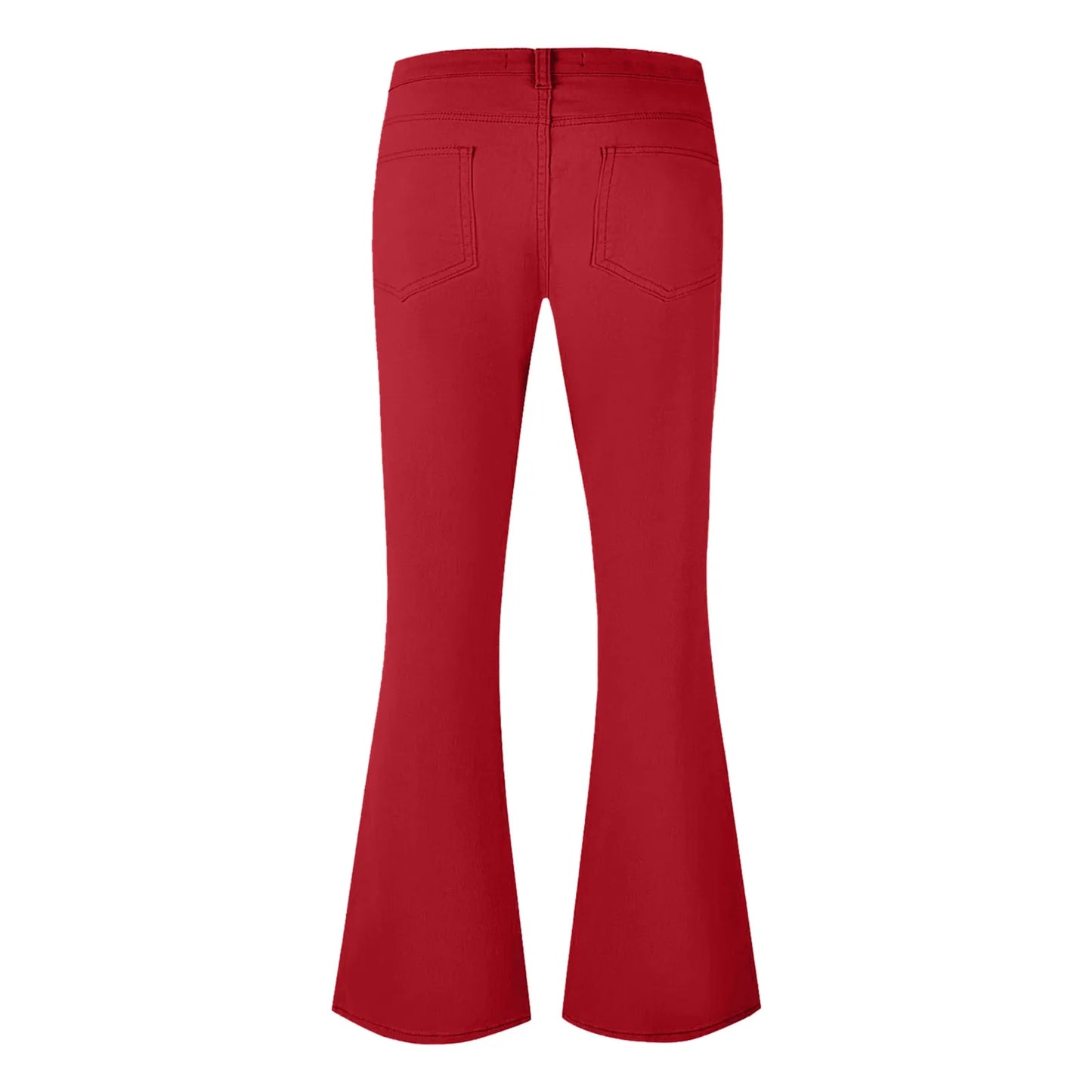 Men's Flare Pants, Solid Color, Daily Simple Classic Trousers, Mopping Bottoms, Disco Flared