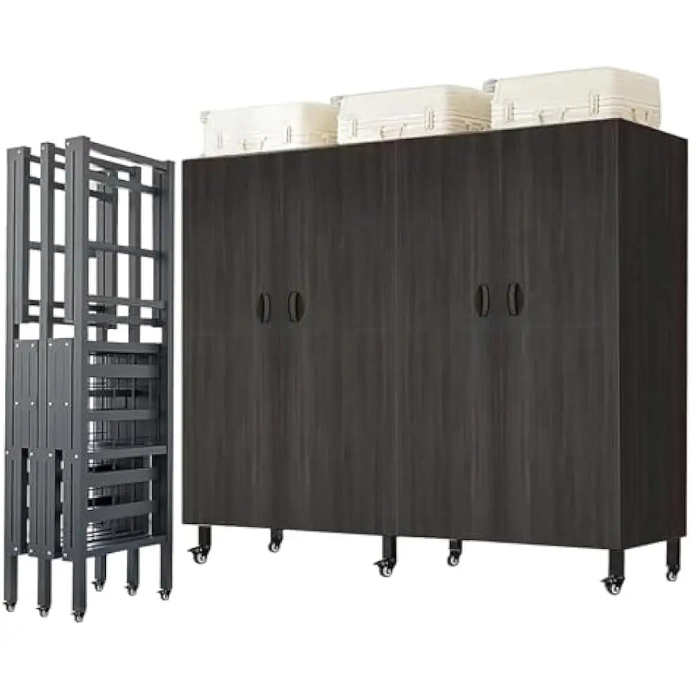 71in Foldable Portable Wardrobe on Wheels
