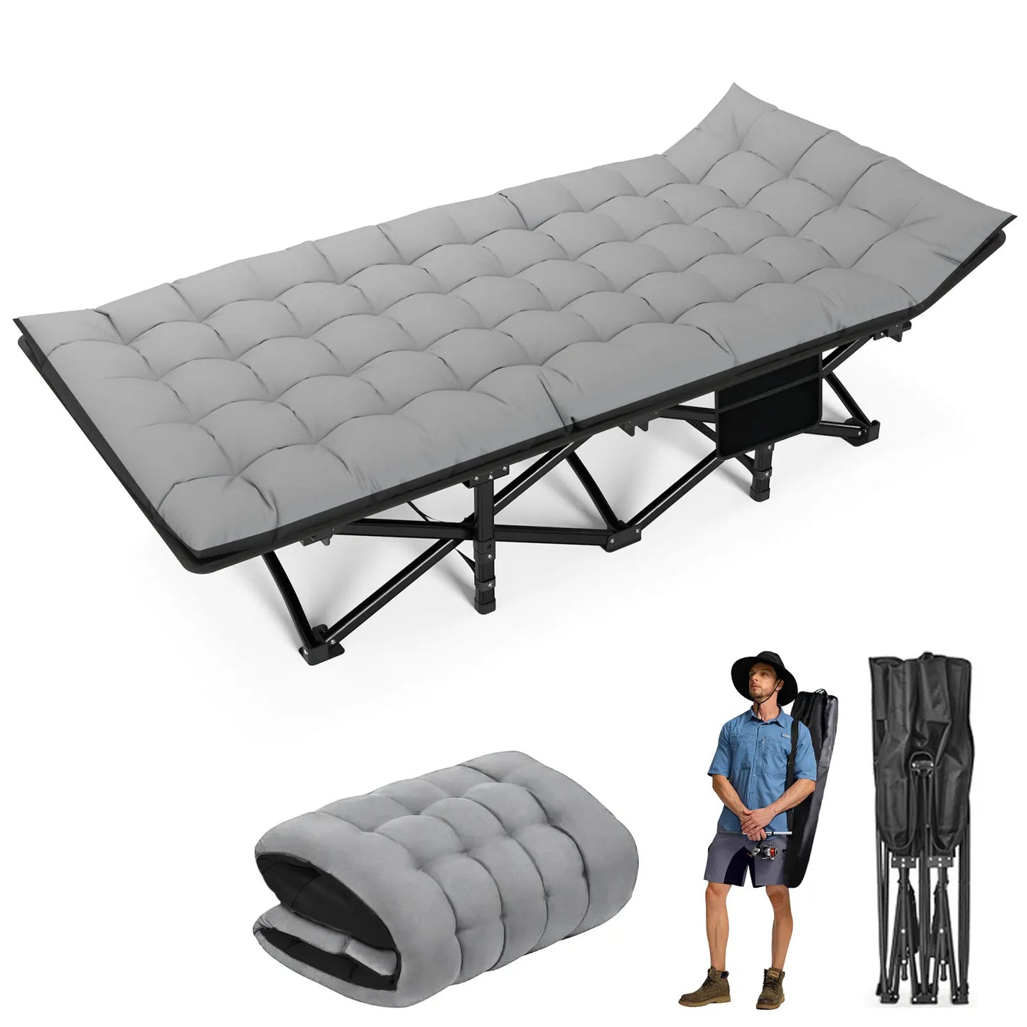 Folding Cot, Portable Heavy Duty Bed