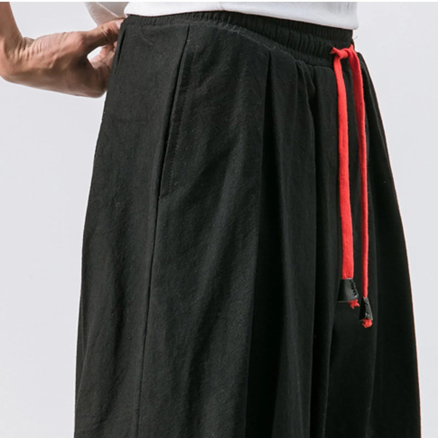 Oversize Loose Harem Pants, Chinese Linen, Overweight Sweatpants