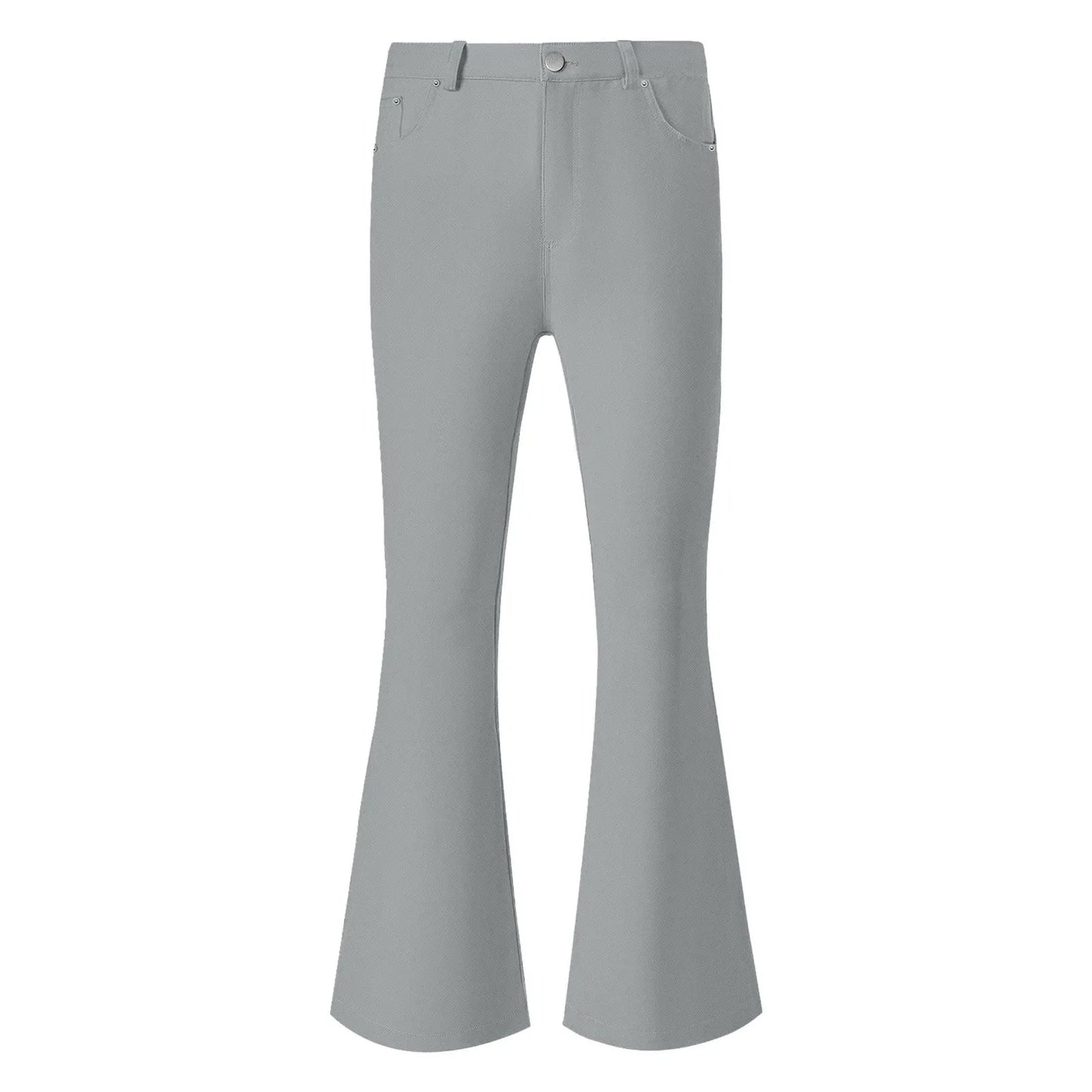 Men's Flare Pants, Solid Color, Daily Simple Classic Trousers, Mopping Bottoms, Disco Flared