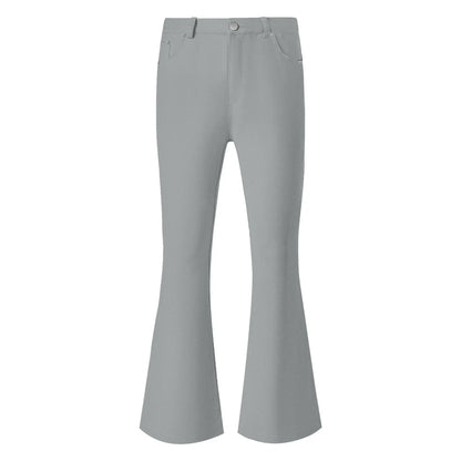 Men's Flare Pants, Solid Color, Daily Simple Classic Trousers, Mopping Bottoms, Disco Flared