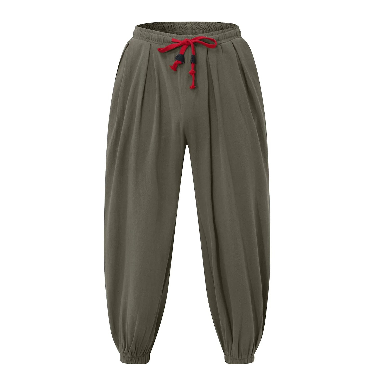 Oversize Loose Harem Pants, Chinese Linen, Overweight Sweatpants