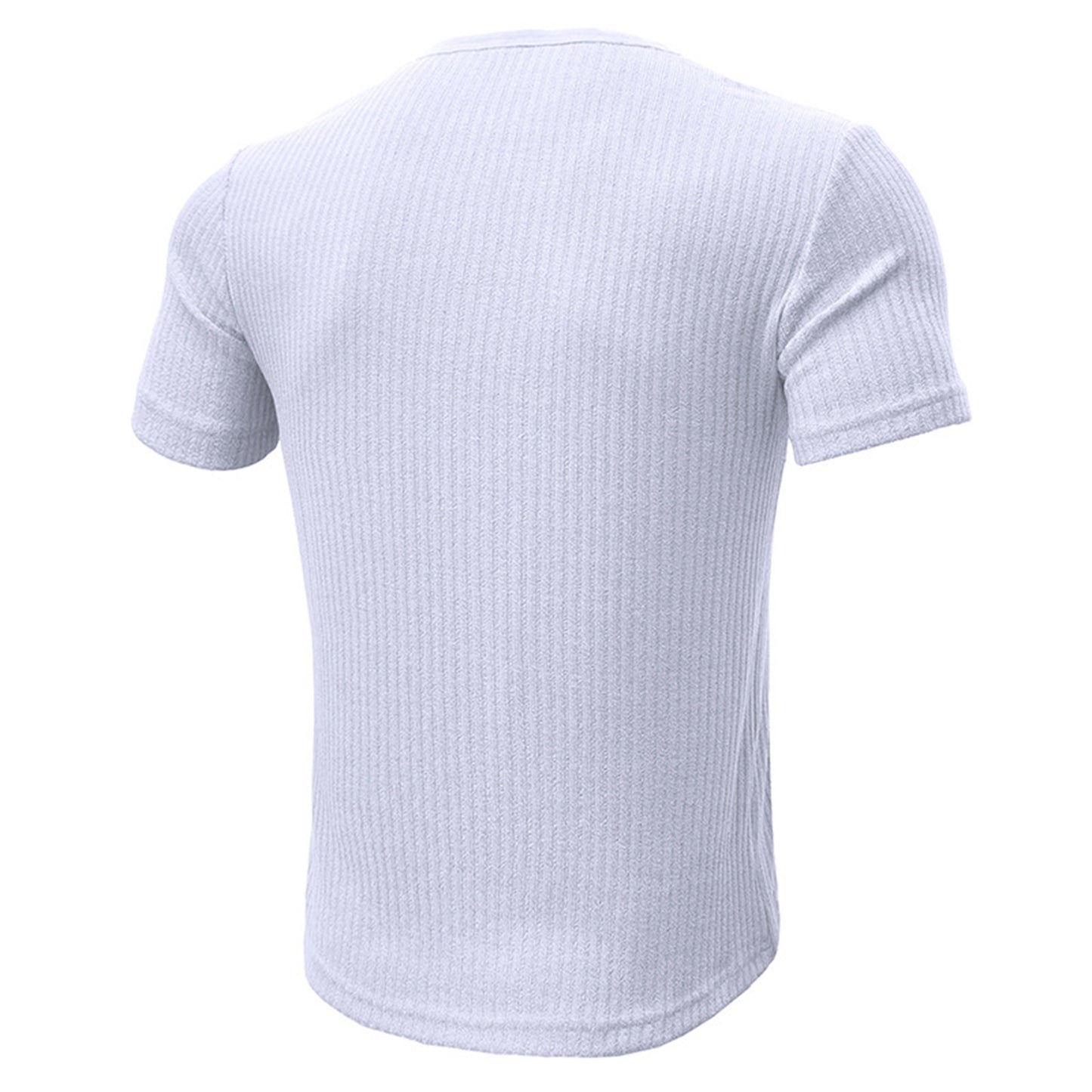 Muscle Slim Fit Short Sleeve T-shirt, V-neck Collar