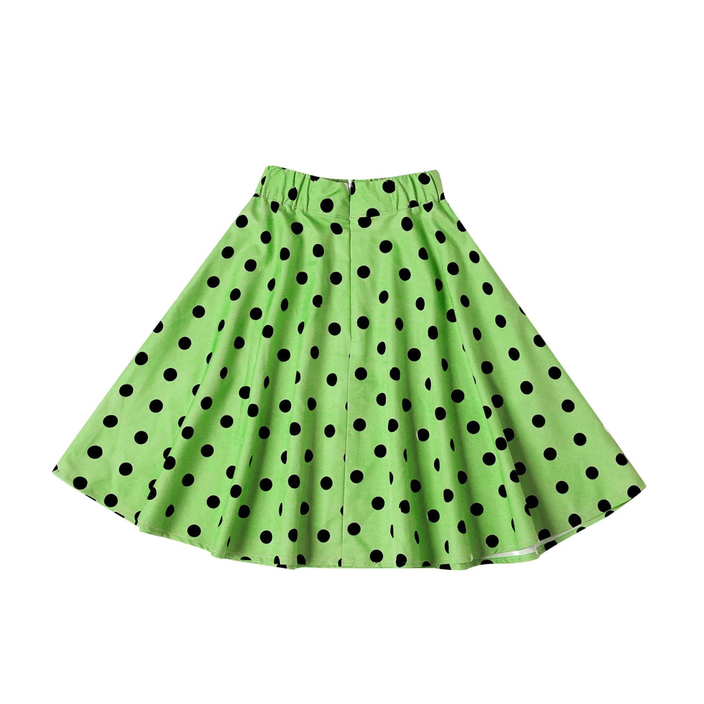 Polka Dot Cotton Skirts Clothes, Elastic Waist