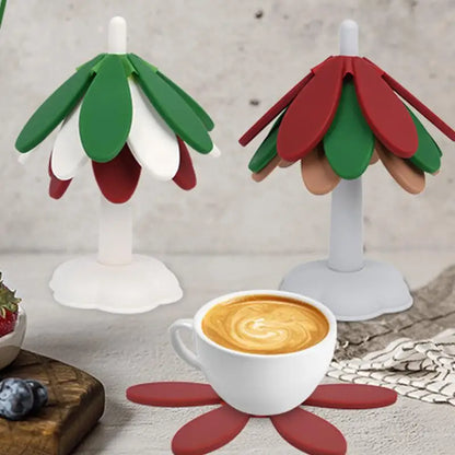 Christmas Tree Trivet Silicone Table Mat Multi-Functional Heat Resistant Pot Holders