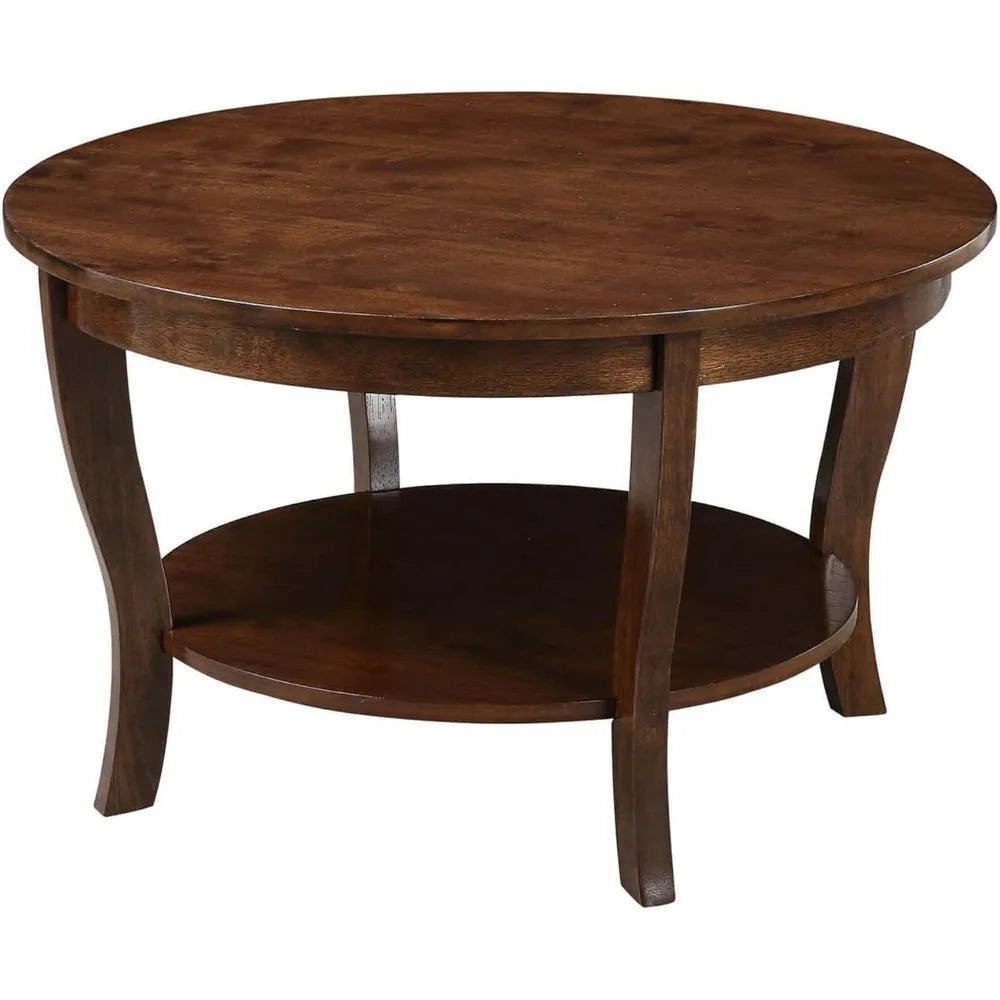 30" Classic Living Room Table With Storage Shelf