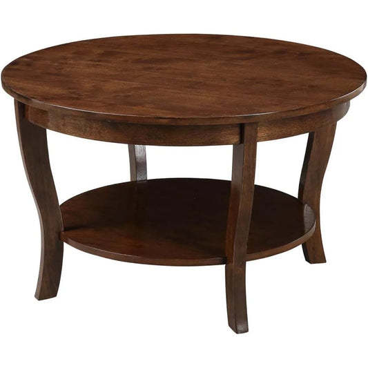 30" Classic Living Room Table With Storage Shelf