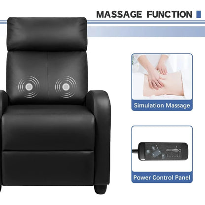 Leather Reclining Chair with Massage