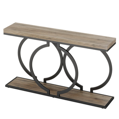 55 inch Gold Console Faux Marble Entryway Table