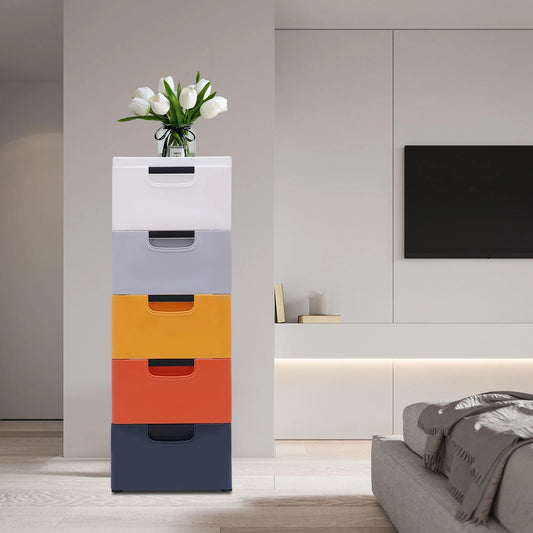 Cabinet 5 Layers 30×40×84Cm-Morandi  For Home Living Room