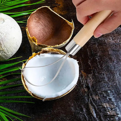 Stainless Steel Coconut Meat Meat Remover Tool Scraper