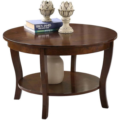30" Classic Living Room Table With Storage Shelf