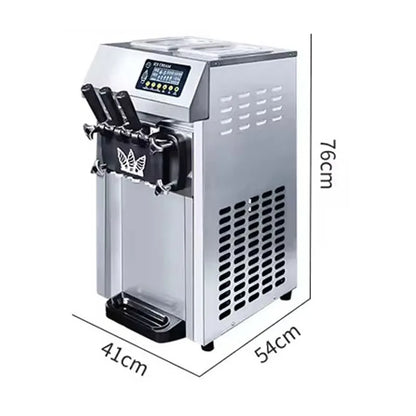 VEVOR Soft Ice Cream Machines 18-28L/H Commercial Sorbet Coolers Tricolor Desktop Sweet Cone Freezing Equipment Vending Machine