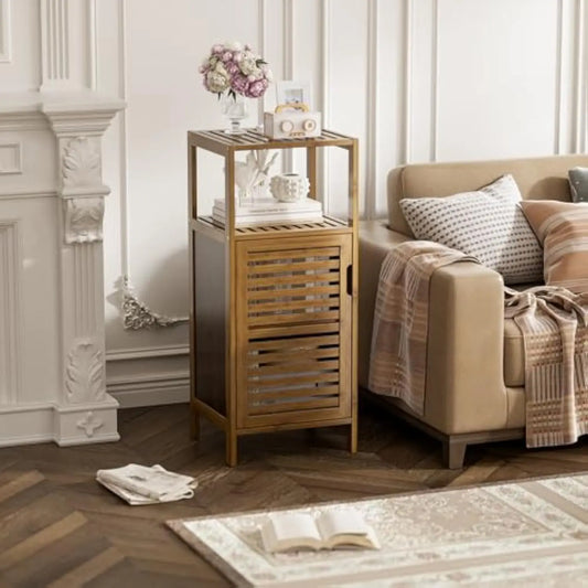 4-tier Bamboo Floor Cabinet